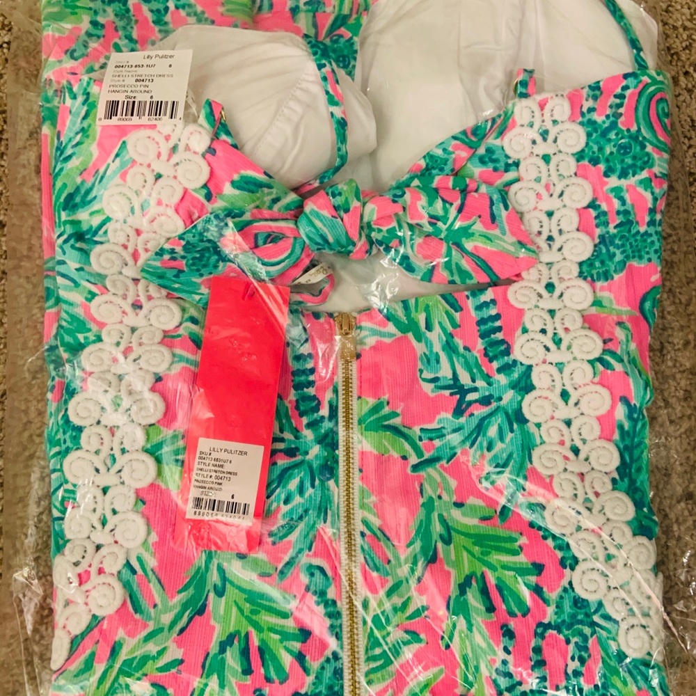 Lilly Pulitzer Shelli Floral Dress (Pink & Green)